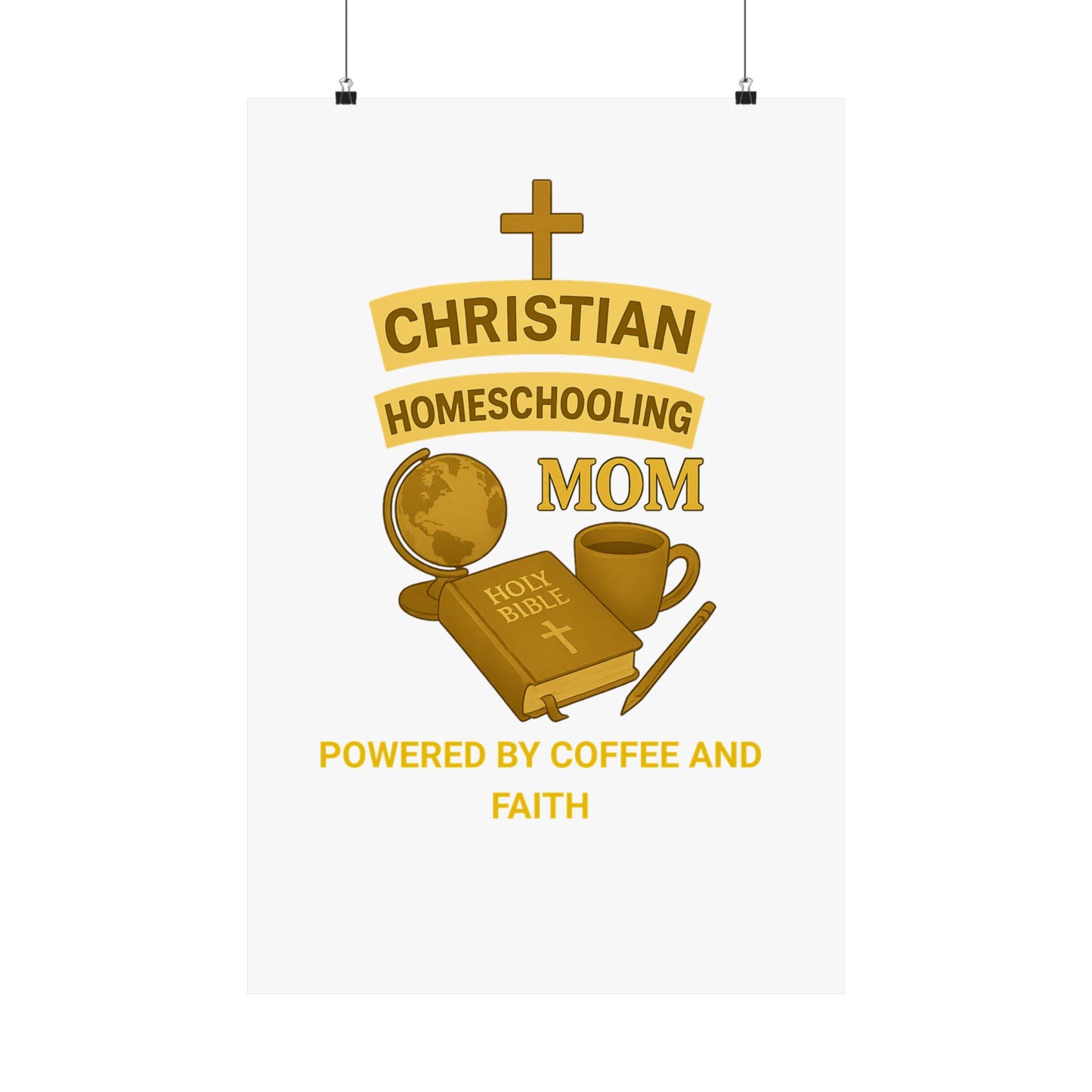 Vertical Poster - Christian Homeschooling Mom Design